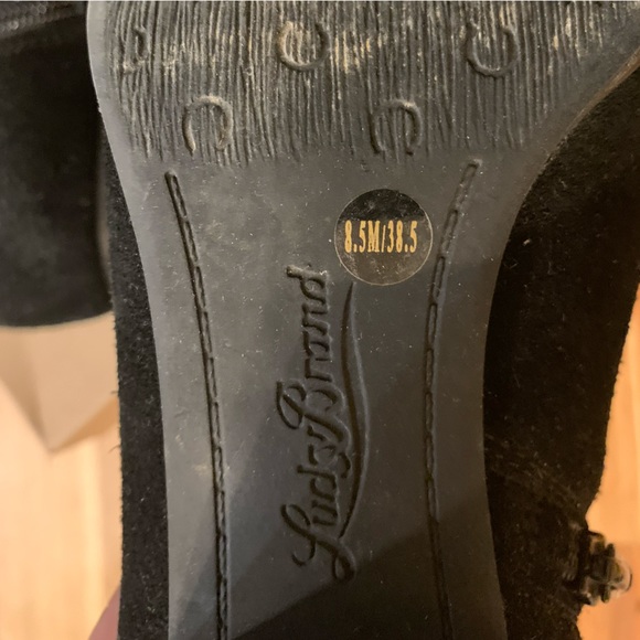 Lucky Brand LK-Tamarindd low Boots , Black oiled Suede, Size 8.5US/ 38.5UK - Picture 7 of 9